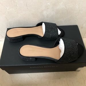 Banana Republic Low Heel Glitter Slide
